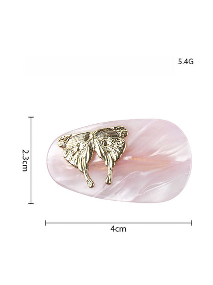 Beau - Alloy Butterfly Detail Acetate Hair Clip