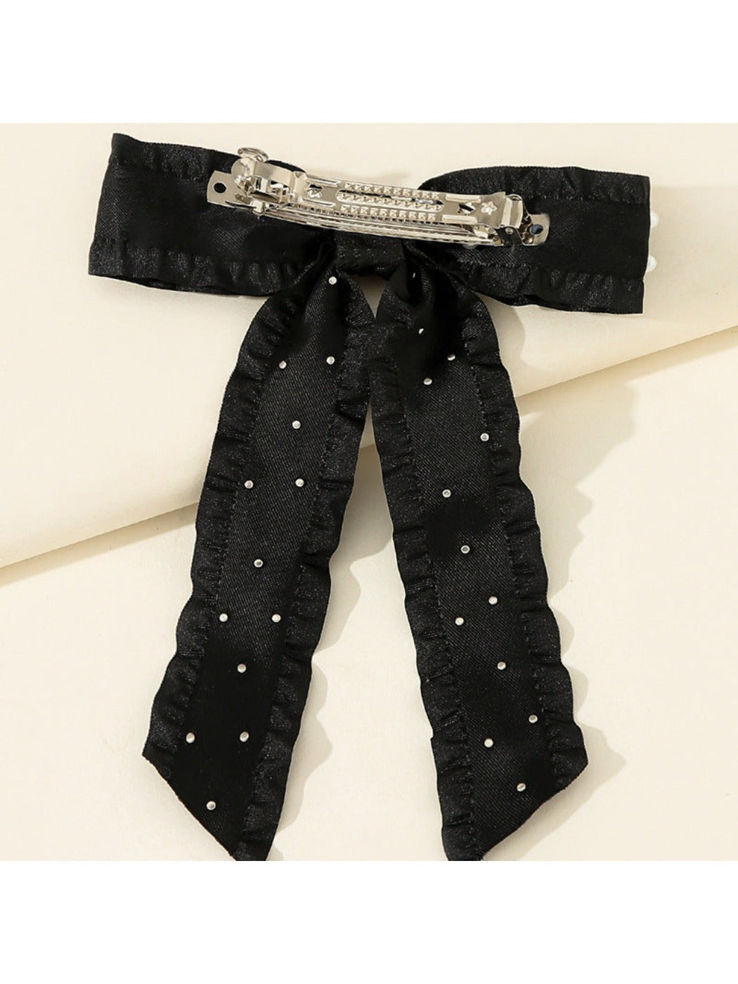 Beau - Coquette Ruffle Edge Bow Hair Clip