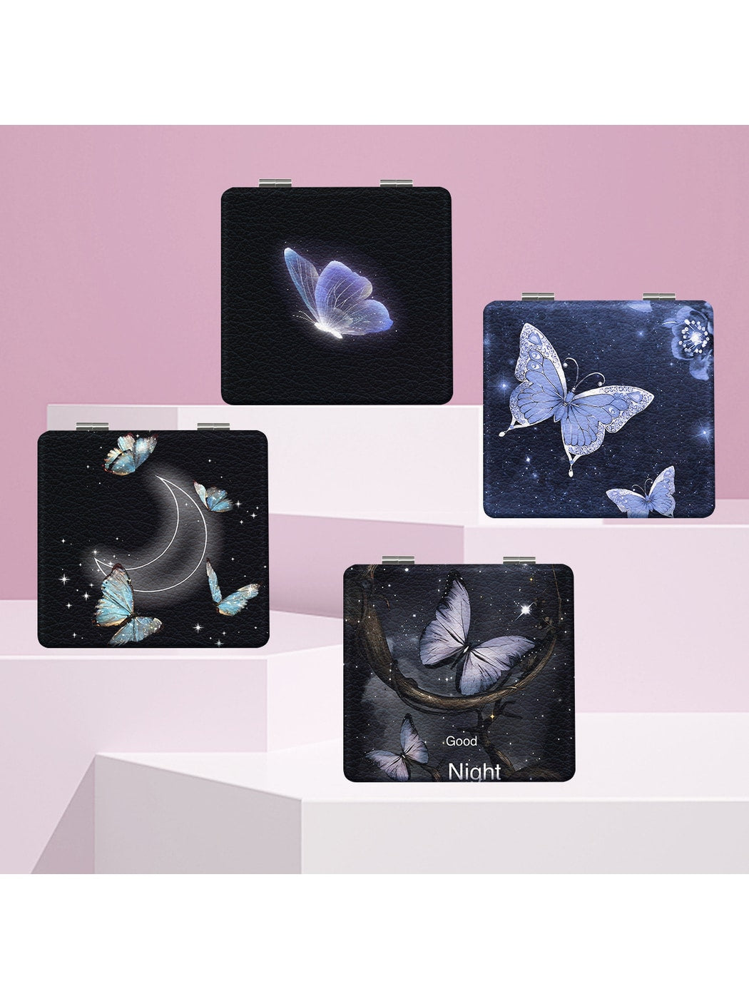 Mirroray - Butterfly Print Compact Vanity Mirror
