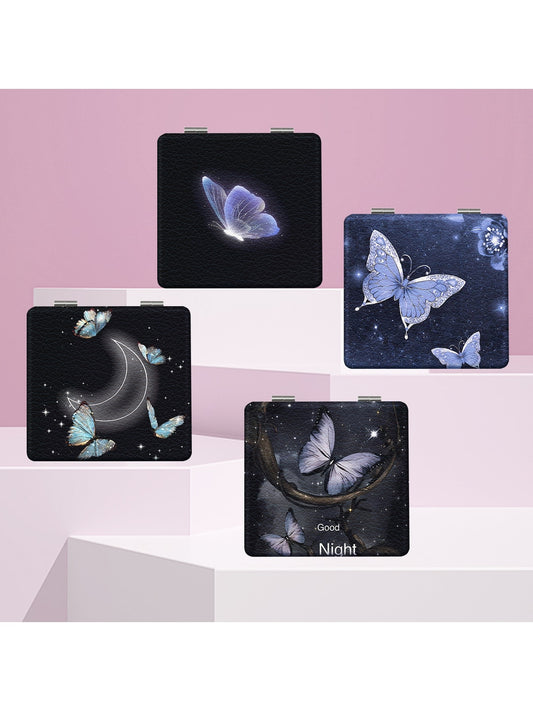 Mirroray - Butterfly Print Compact Vanity Mirror
