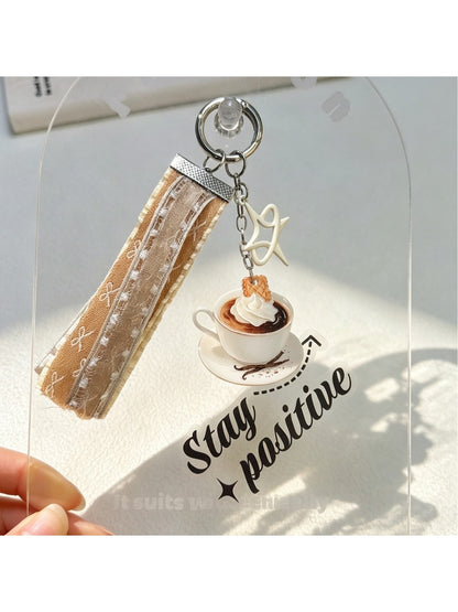 Keypus - Coffee Cup Acrylic Bag Charm Keychain