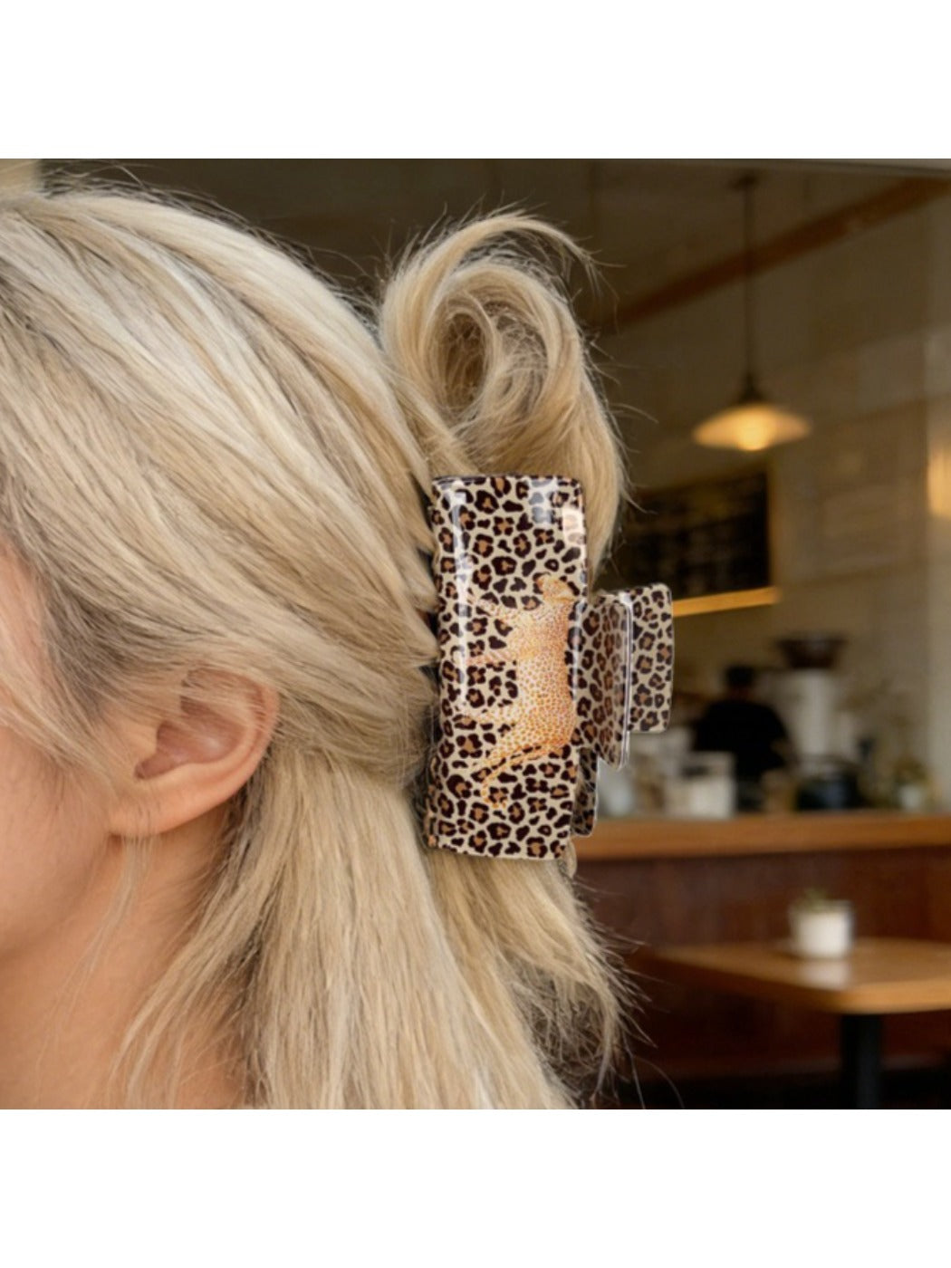 Beau - Leopard Pattern Print Hair Clip