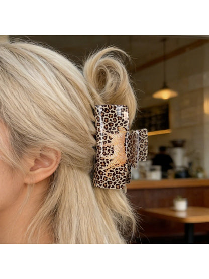 Beau - Leopard Pattern Print Hair Clip