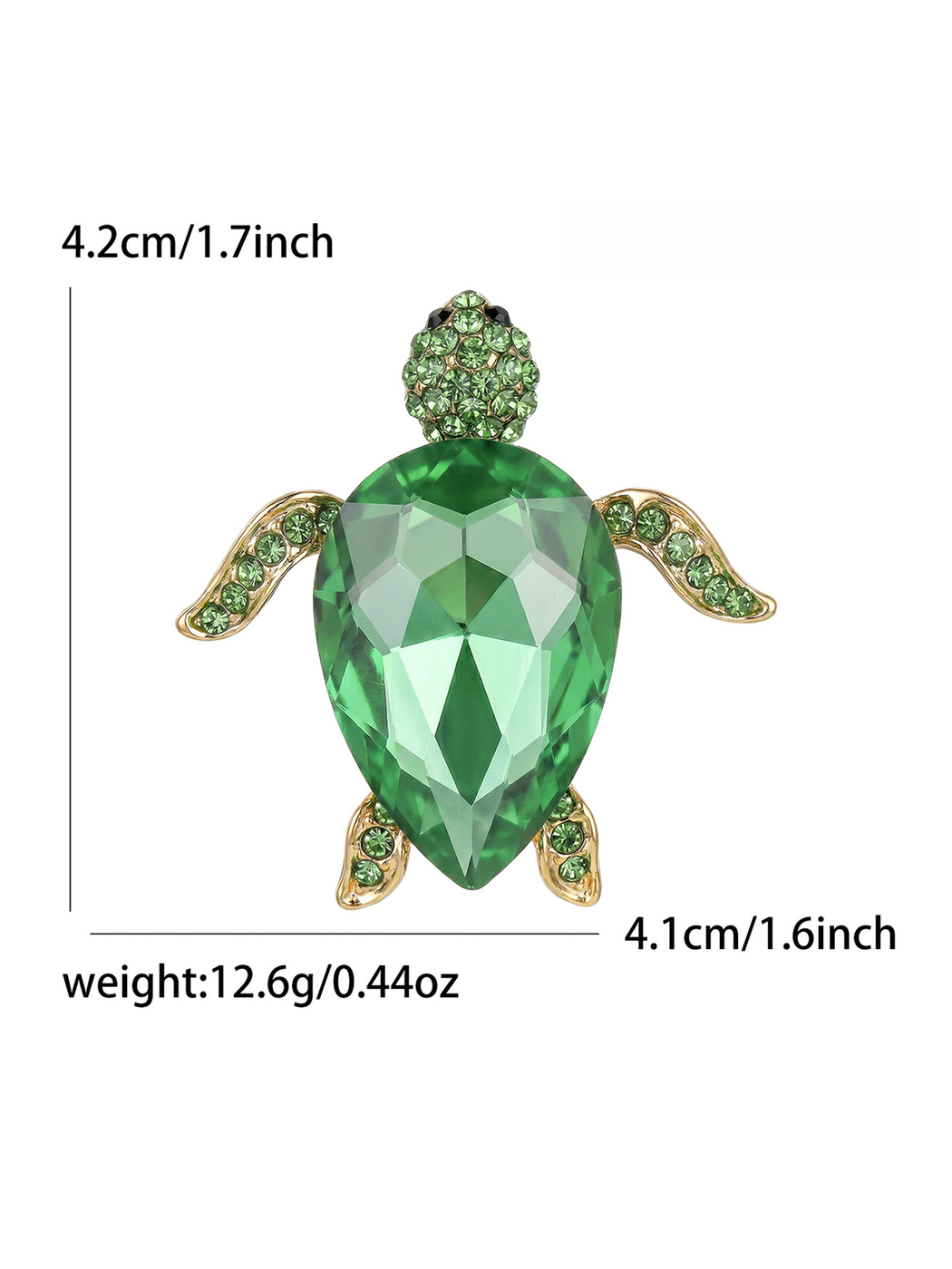 Brovia - Geometric Turtle Statement Alloy Brooch