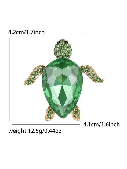 Brovia - Geometric Turtle Statement Alloy Brooch