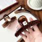 Beau - Leopard Pattern Plastic Geometric Claw Clip