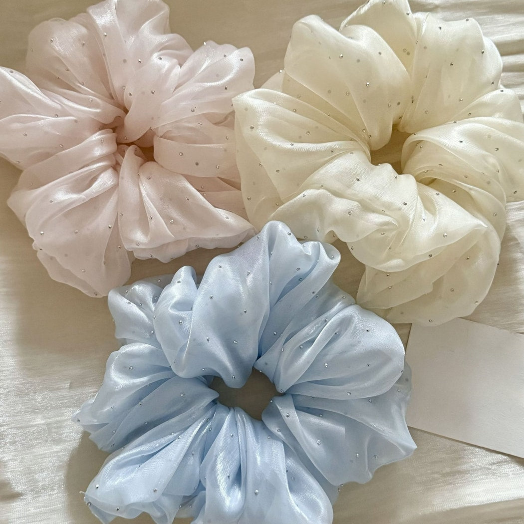 Gifty - High Stretch Glossy Mesh Scrunchie