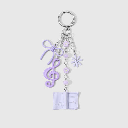 Keypus - Fresh Music Note and Book Charm Keychain