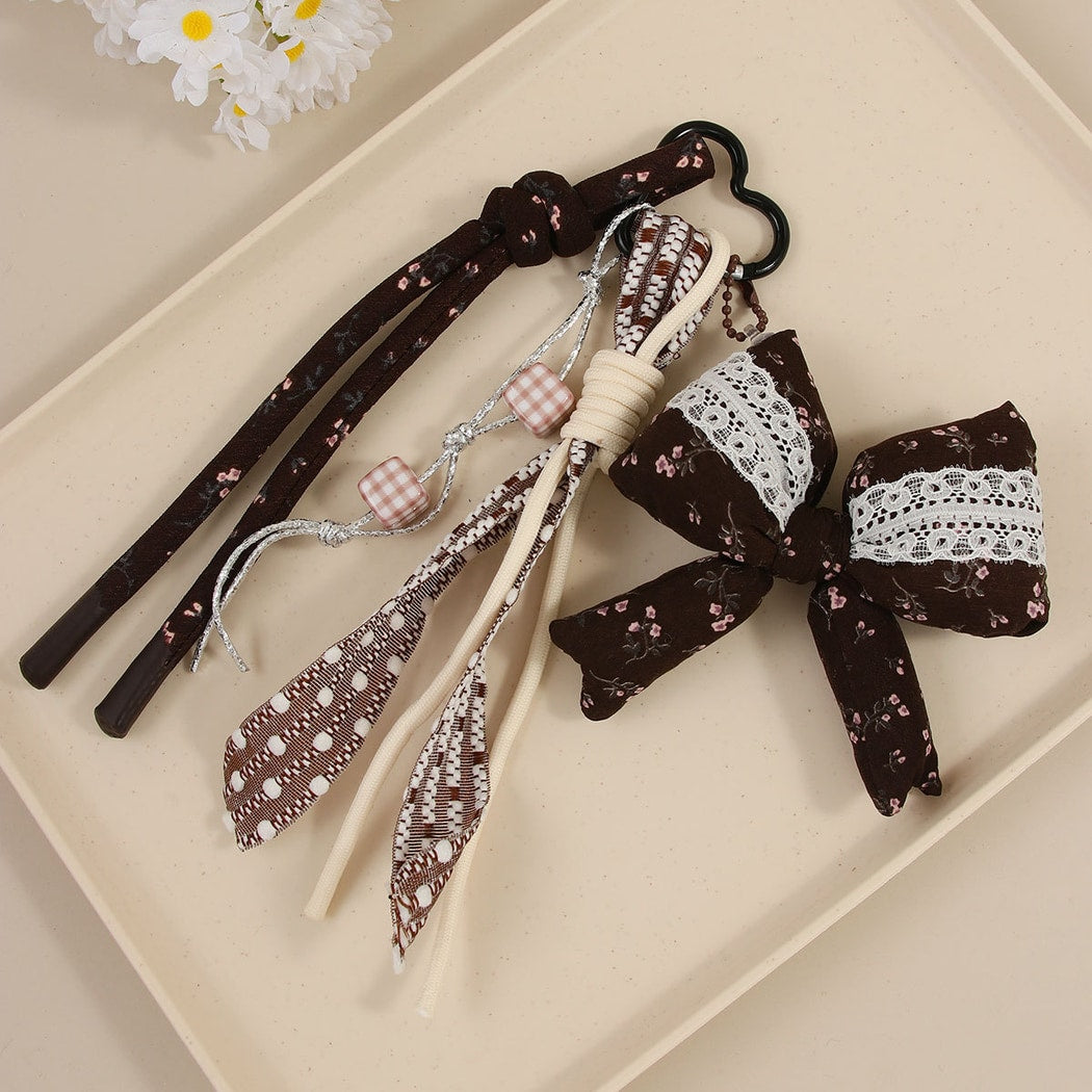 Keypus - Decorative Bow Purse Charm Alloy Keychain