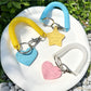 Keypus - Acrylic Spring Cord Heart and Star Keychain