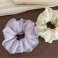 Gifty - Embroidered Sheer Ruffled Floral Scrunchie