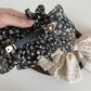 Side view of Beau chiffon bow hair clip highlighting bow shape and volume