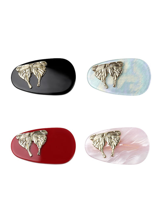 Beau - Alloy Butterfly Detail Acetate Hair Clip