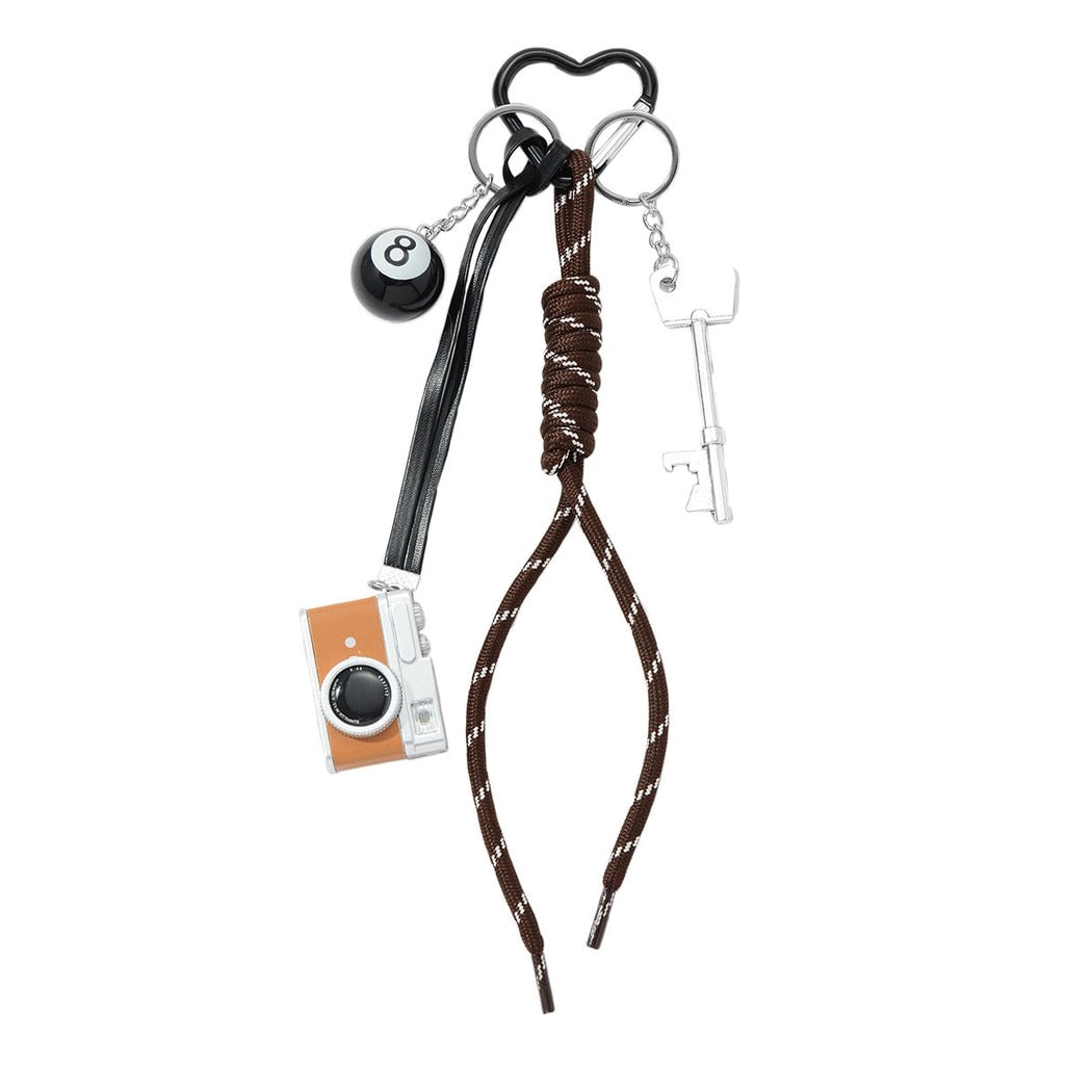 Keypus - Retro Camera and Ball Pendant Keychain