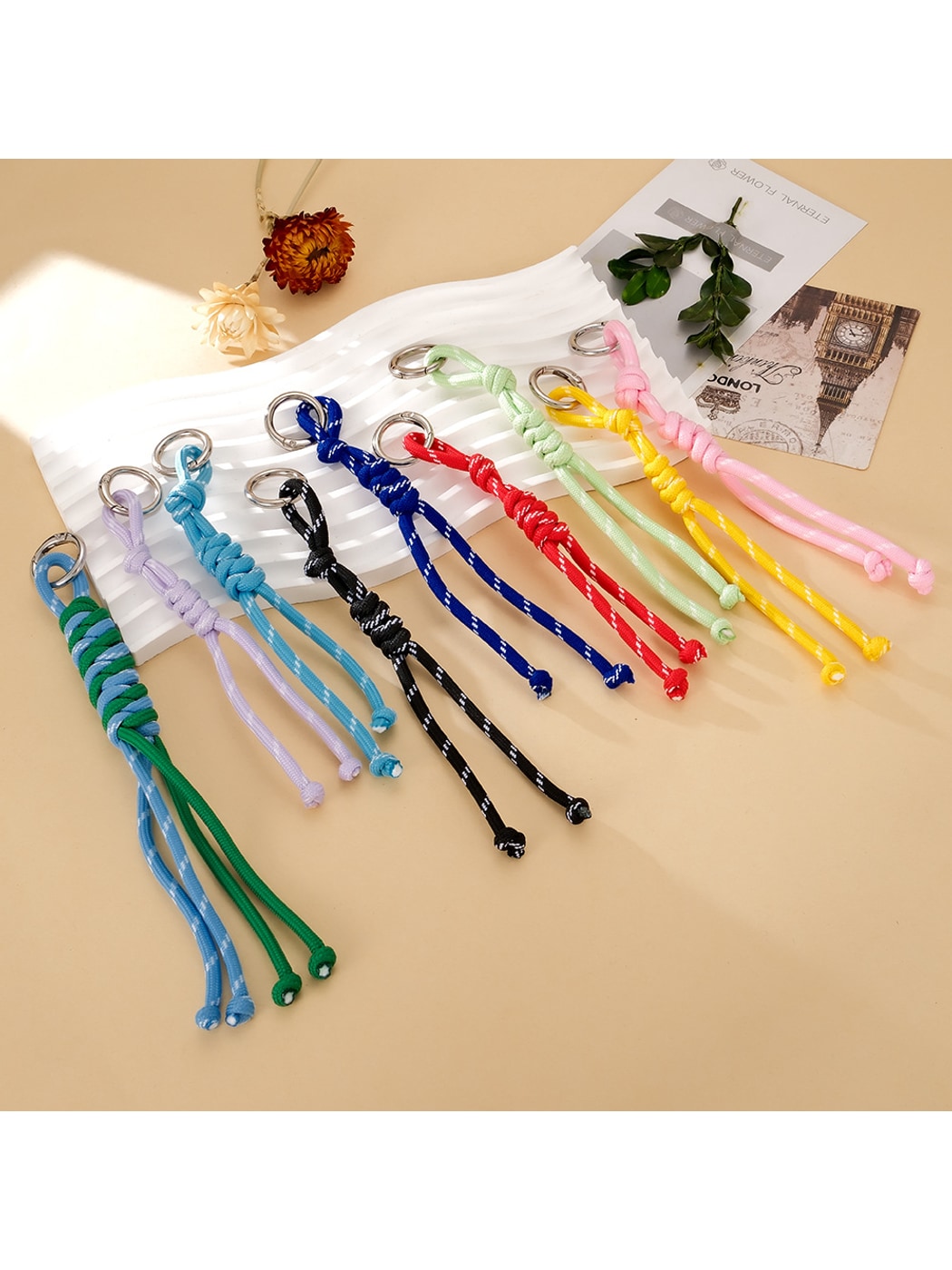 Keypus - Woven Rope Alloy Ring Bag Charm