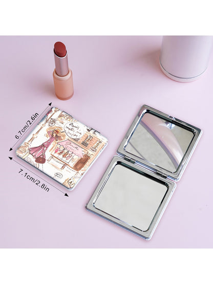 Mirroray - Cartoon Style Travel Theme Makeup Mirror