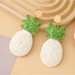Earedge - Pineapple Raffia Alloy Drop Earrings