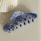 Beau - Blue Plaid Hair Claw Clip
