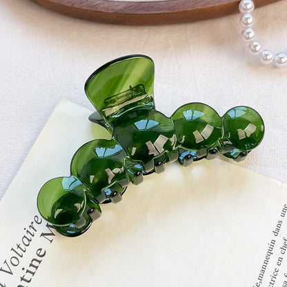 Beau - Round Wave Acetate Plate Claw Hair Clip