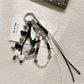 Keypus - Beaded Woven Heart Bag Charm Keychain