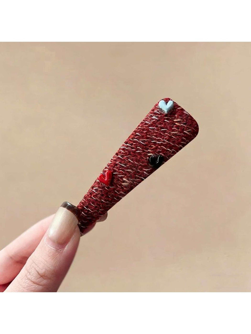 Beau - Color-Blocked Heart-Shaped Hair Clip