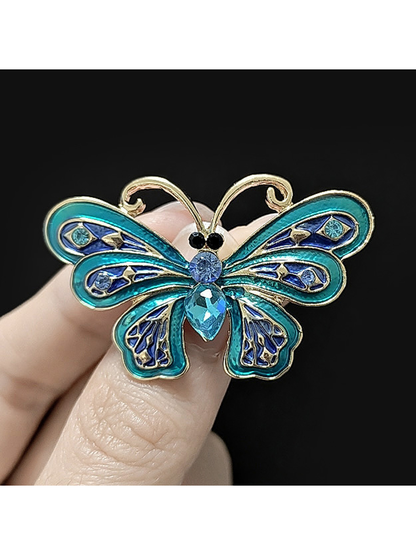 Brovia - Color Enamel Butterfly Insect Alloy Brooch