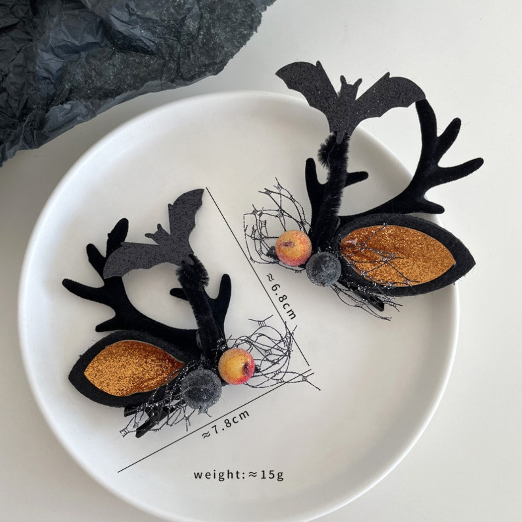 Beau - Dark Style Halloween Antler Hair Clip Set