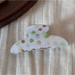 Beau - Simple Glossy Flower Pattern Acrylic Claw Clip