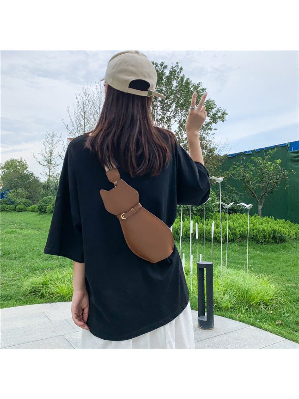 Bacio - Cute Cat/Dog Crossbody Bag with Wide Strap