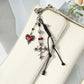 Keypus - Halloween Thorn Rose Skull Cross Keychain