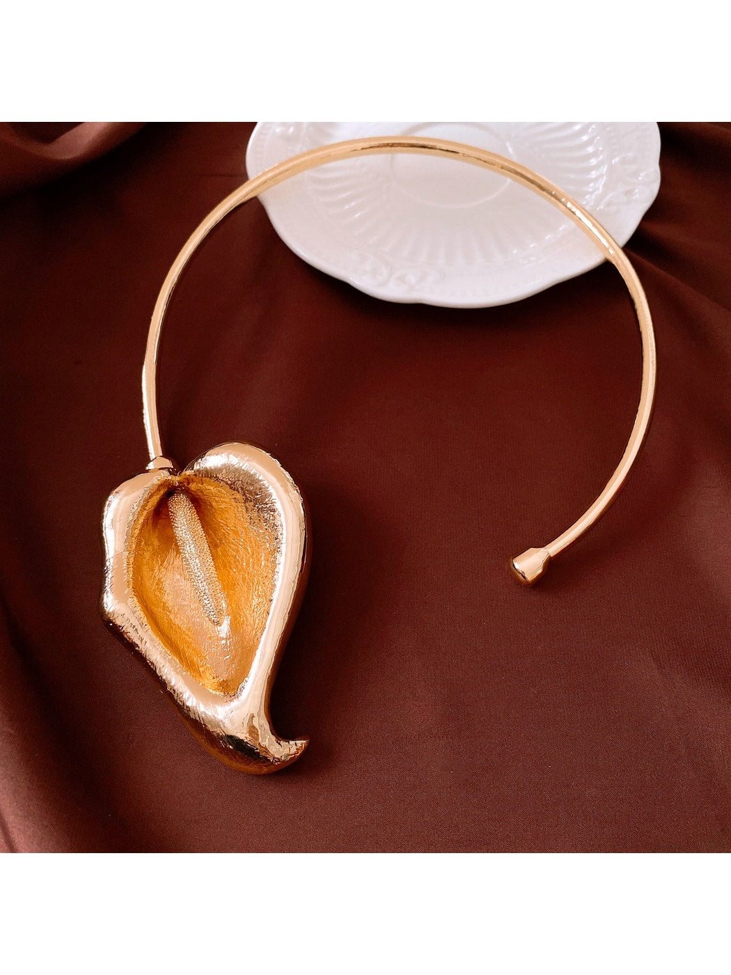 Nozari - Alloy Flower Butterfly Clavicle Chain Necklace