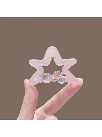 Beau - Translucent Star Shape PVC Alloy Claw Clip