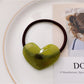 Gifty - Candy Color Heart Acetate Hair Ties Ponytail
