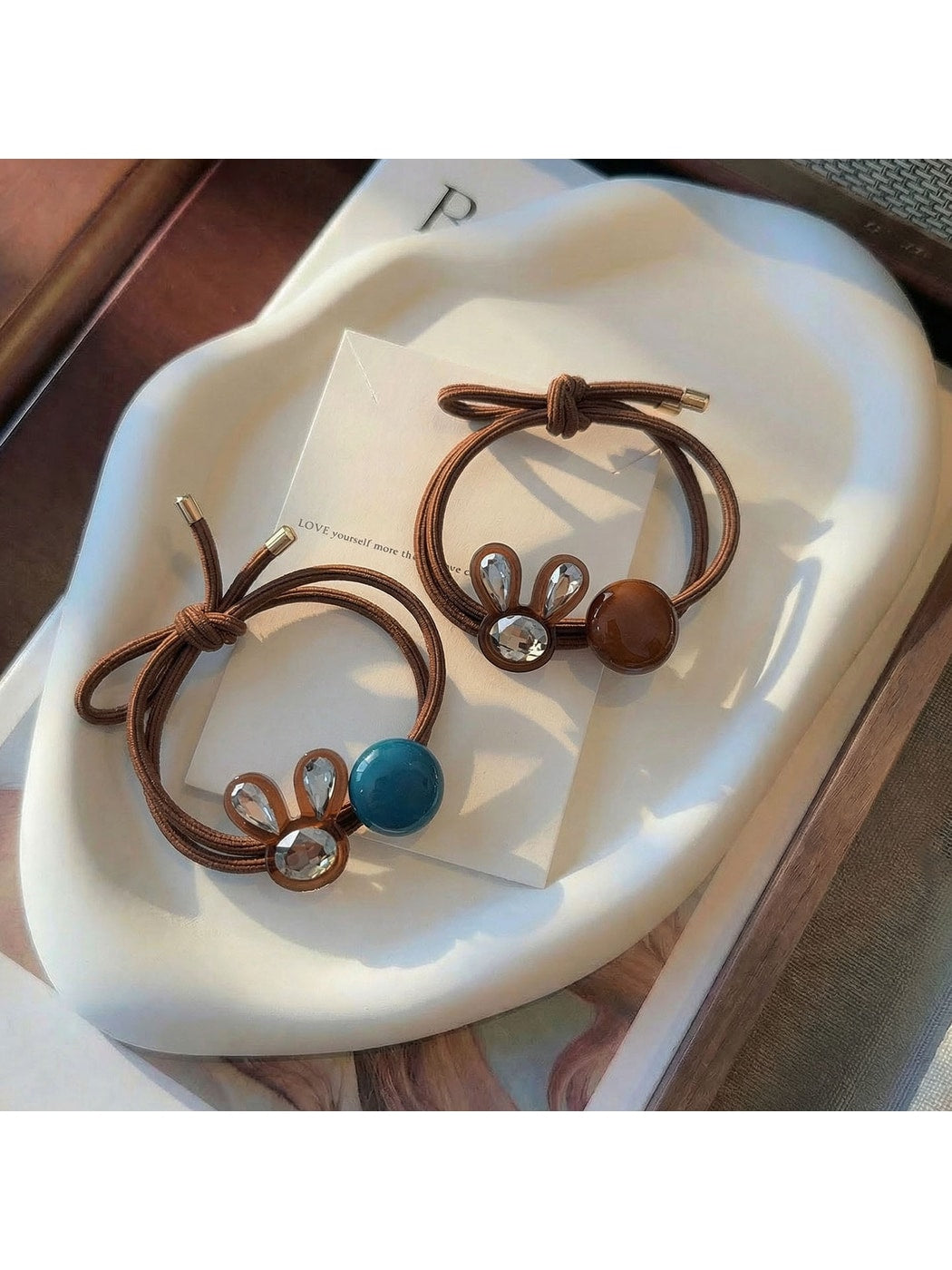 Gifty - Sweet Style Rounded Bead Rabbit Hair Tie