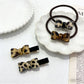 Gifty - Leopard Print Bow Hair Clip Hair Tie