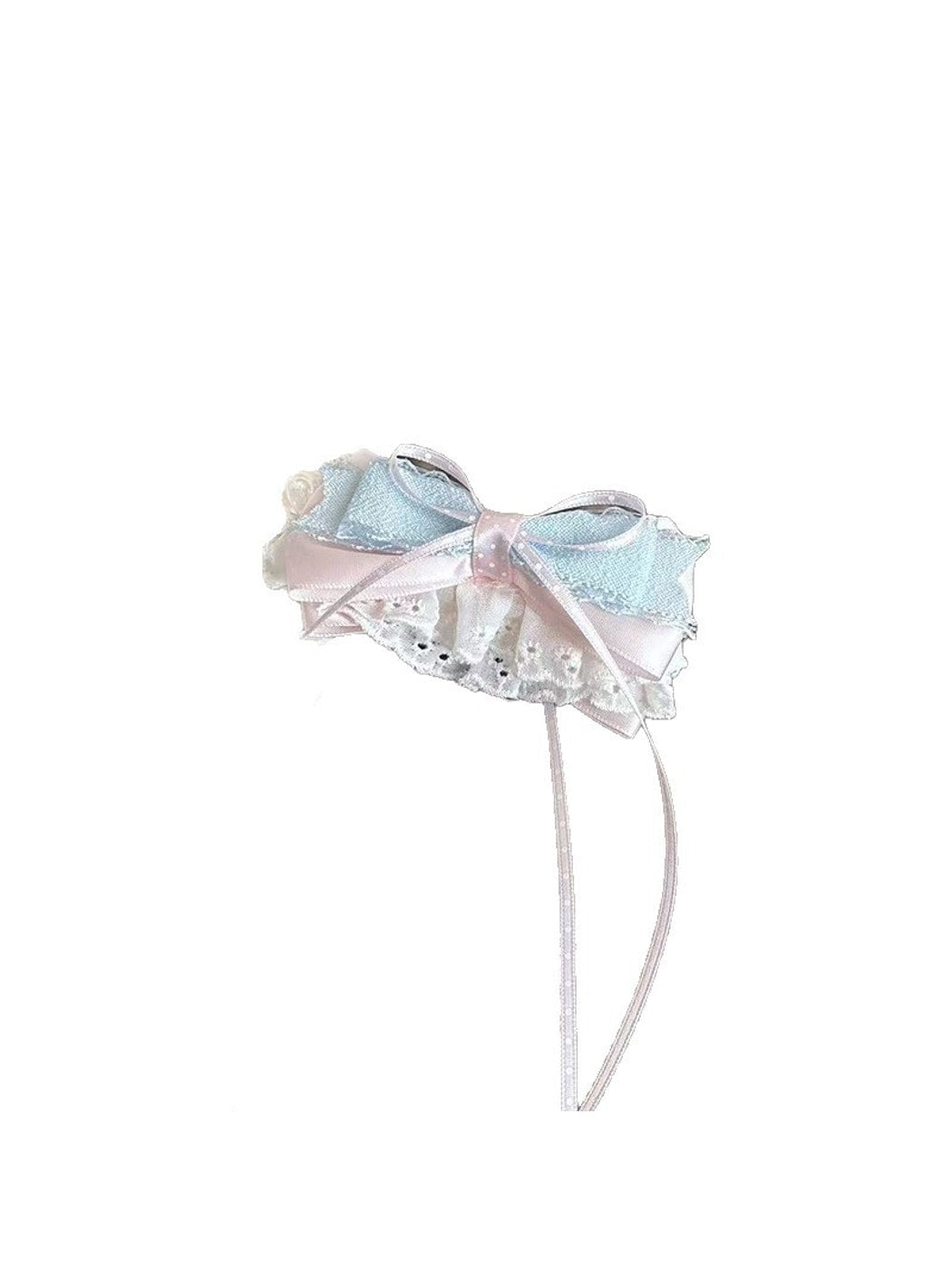 Beau - Lace Bow Ribbon Trim Decorative Banana Clip