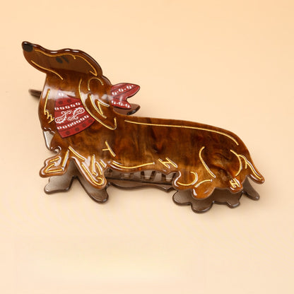 Beau - Golden Retriever Design PVC Claw Clip