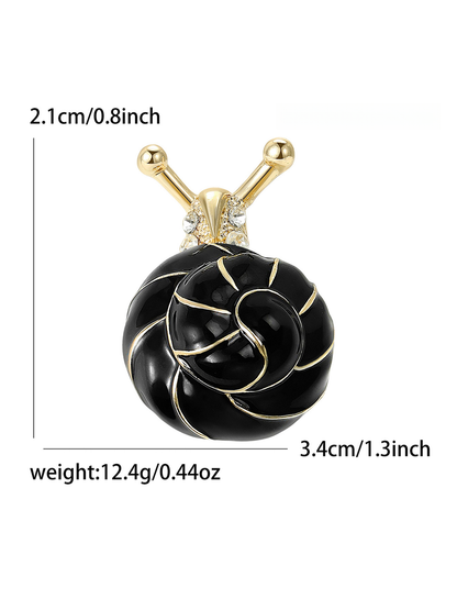 Brovia - Creative Enamel Snail Insect Brooch Pin
