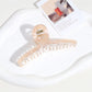 Beau - Floral Print Y-Shaped Plastic Alloy Claw Clip