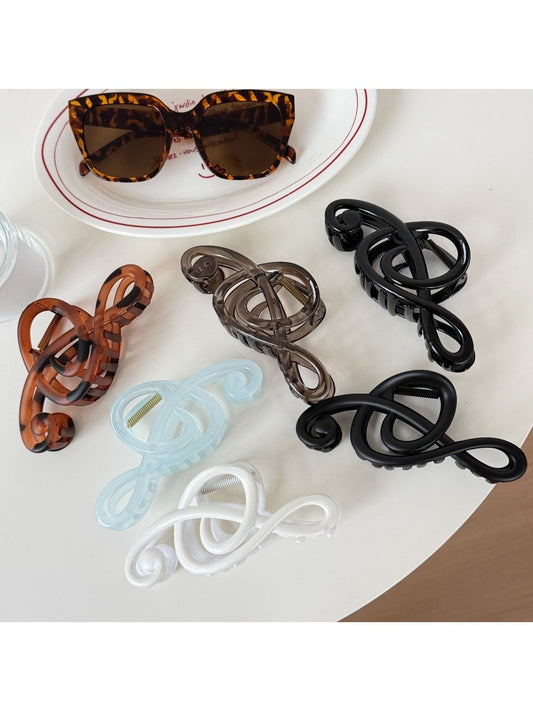 Beau - Matte Music Note Openwork Claw Clip