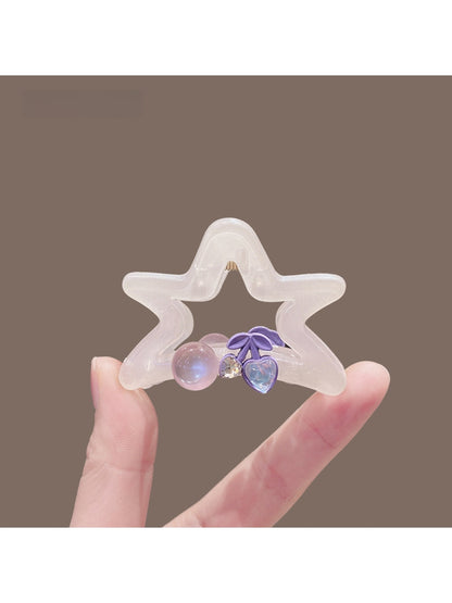 Beau - Translucent Star Shape PVC Alloy Claw Clip