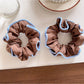 Gifty - Blue Coffee Colored Pleated Hair Loop