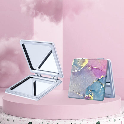 Mirroray - Marble Print Folding Touch-Up Makeup Mirror