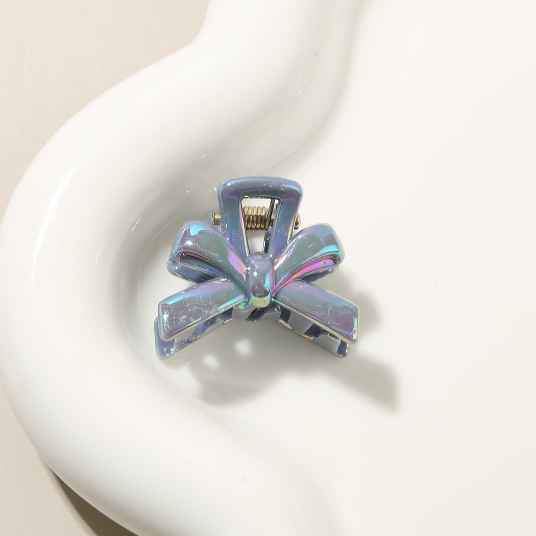 Beau - Glossy Bow Design PS Alloy Claw Hair Clip
