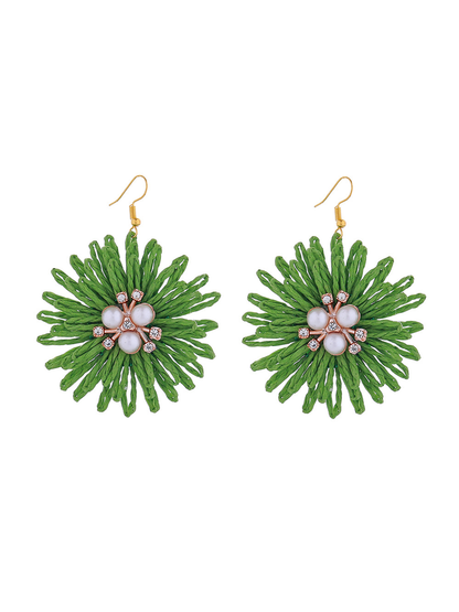 Earedge - Bohemian Round Sunflower Accent Earrings