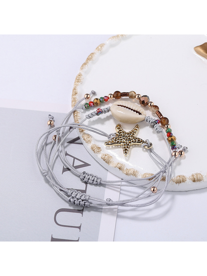 Lovra - Beaded Starfish Accent Bohemian Bracelet