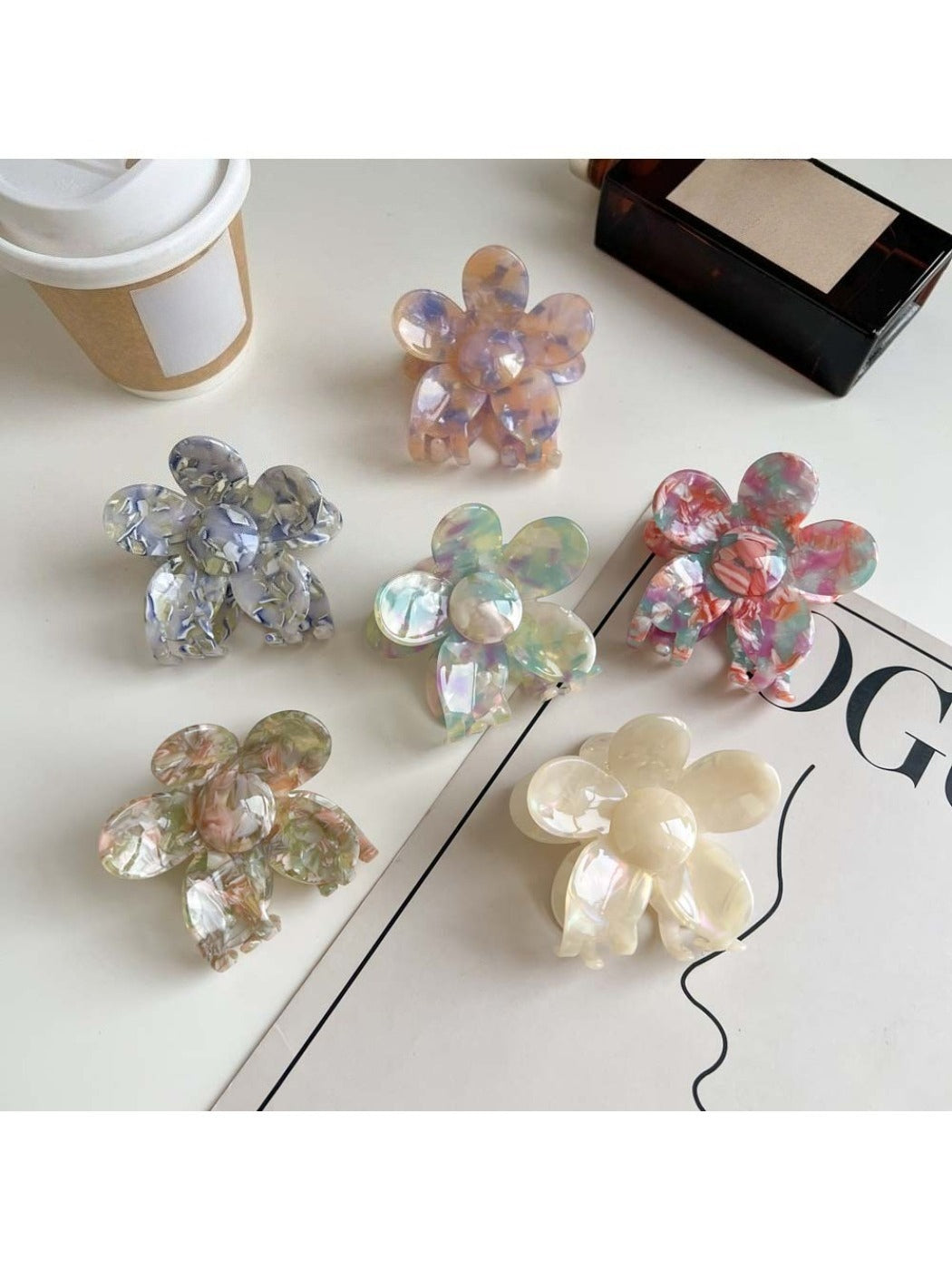 Beau - Gradient Color Flower Hair Clip