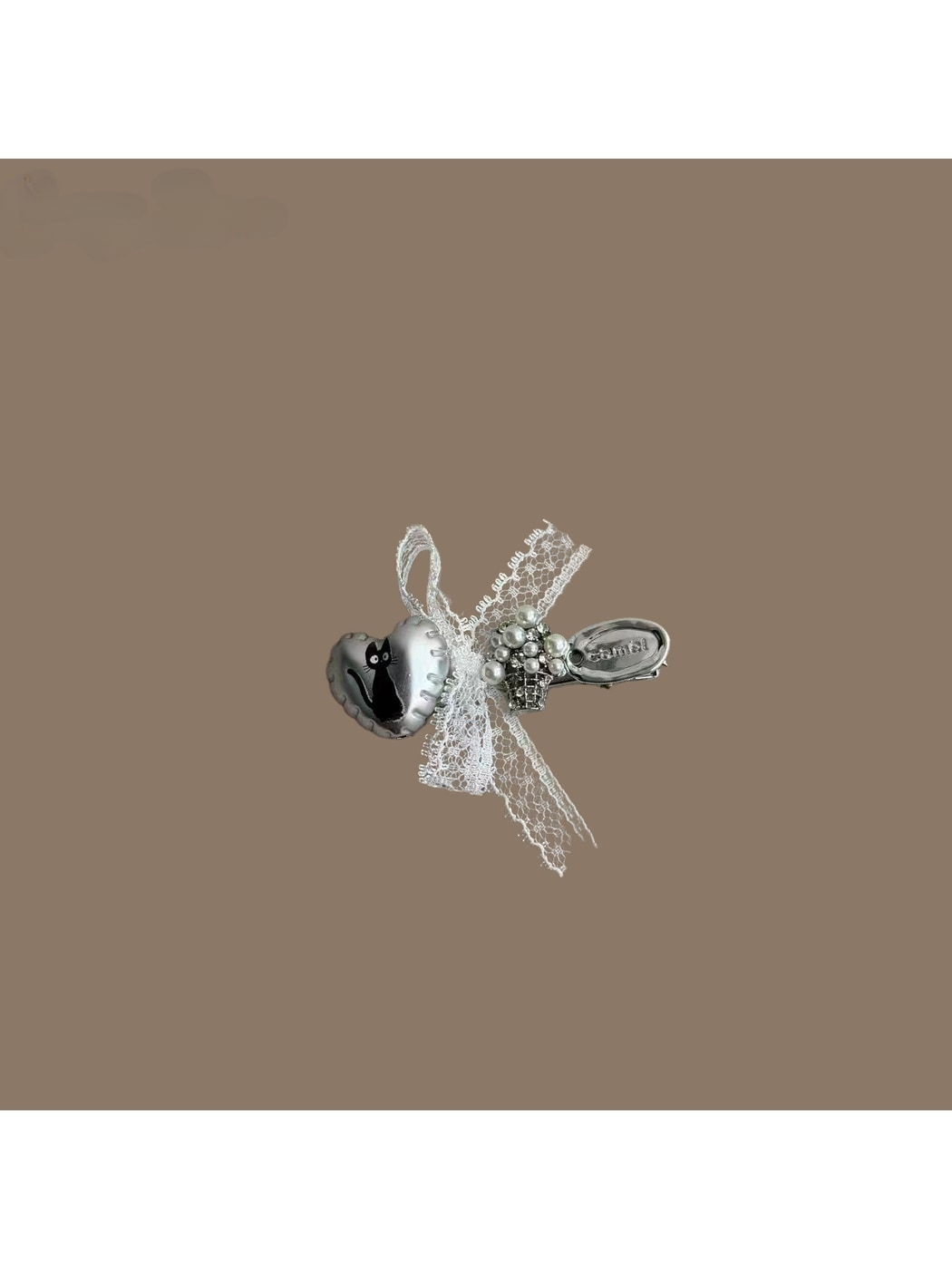 Beau - Sweet Style Cat Applique Lace Bow Hair Clip
