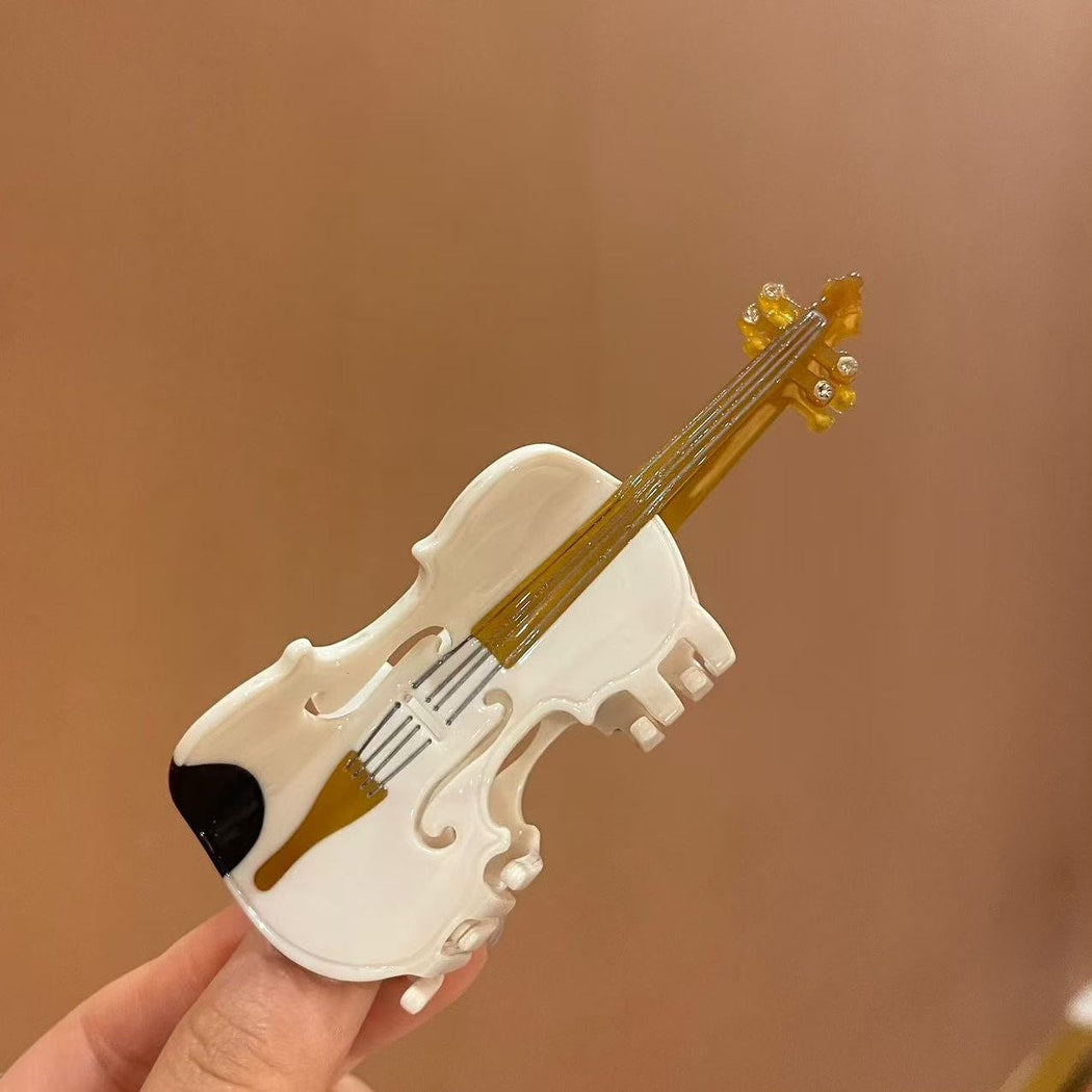 Beau - Violin Shaped Acetate Claw Clip