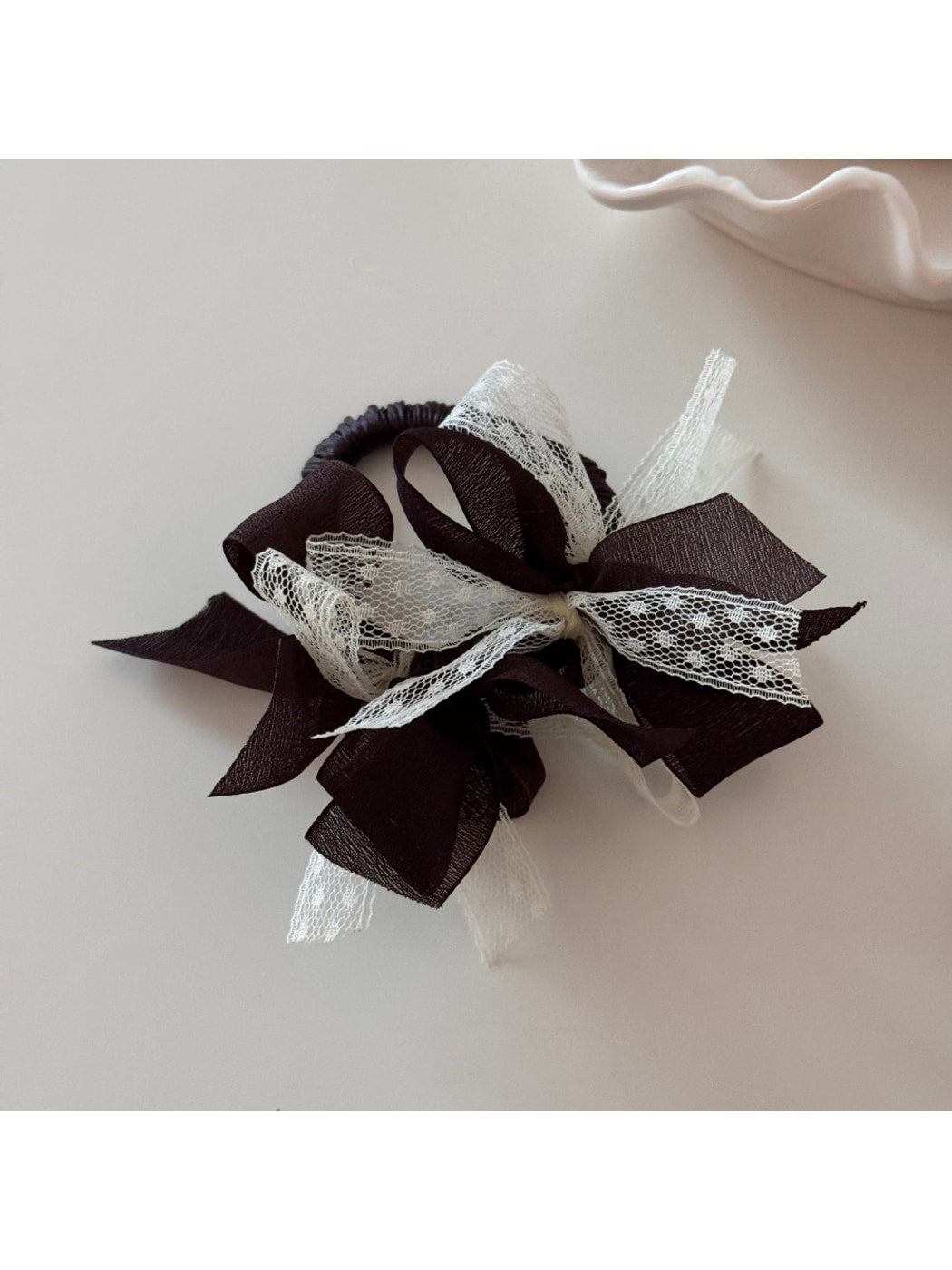 Gifty - Mesh Lace Bow High Stretch Hair Tie
